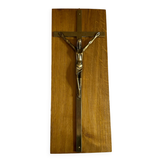 Crucifix bois métal