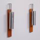 Vintage France Stainless Steel Tube wall lamps 1970s