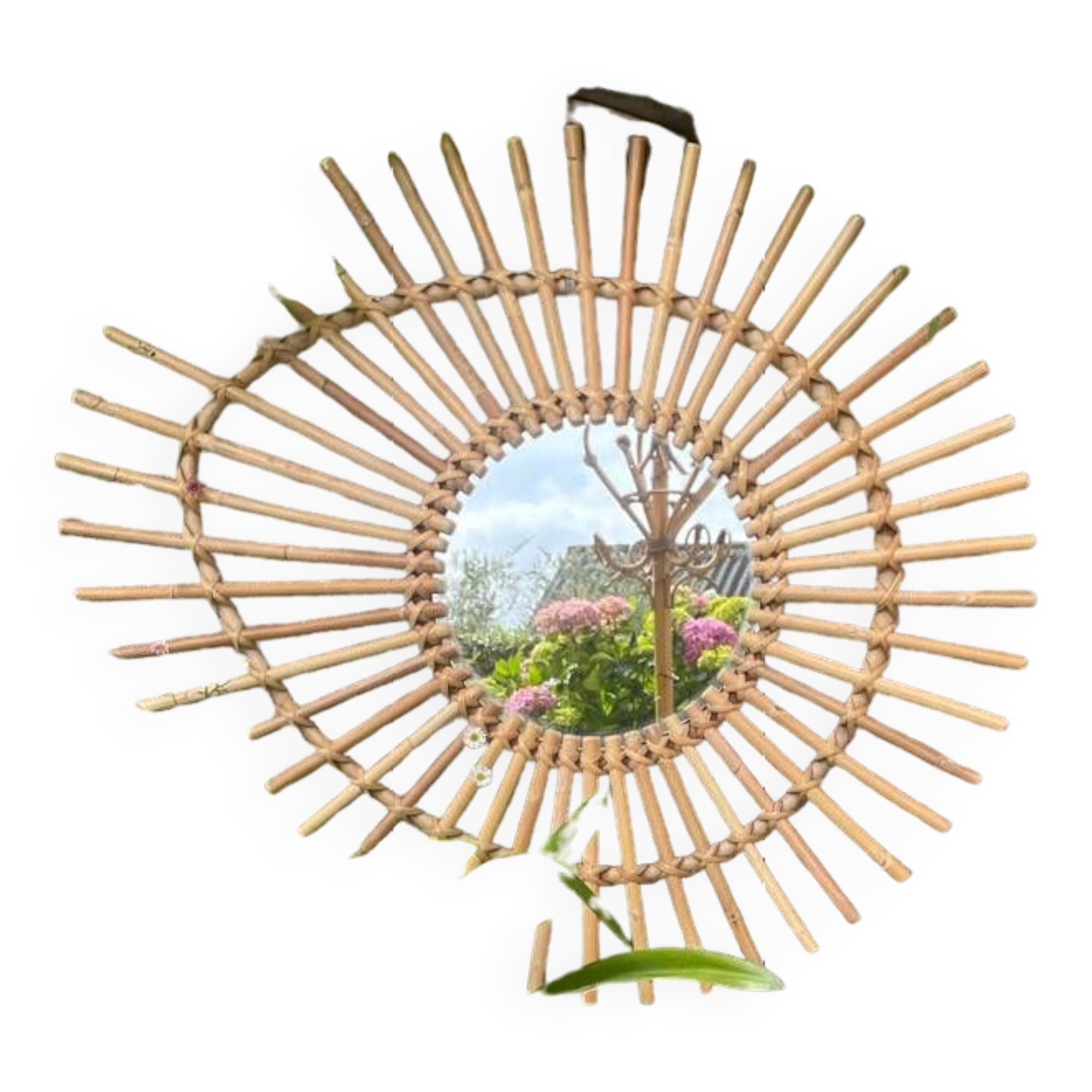 Rattan sun mirror 70'