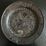 Korond ceramic dish with bird decoration