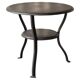 Table d'appoint Wabi Sabi métal forgé et bois teinté années 1920