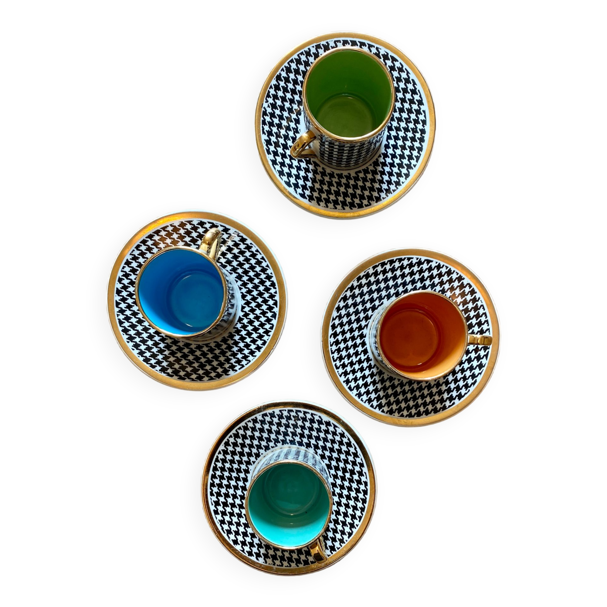 Set of 4 vintage cups Pralognan de Salins