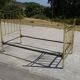 Antique gold-plated brass bed for one person.