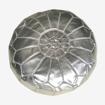 Silver pouf