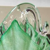 Pocket tray/Mail holder/Letter holder. Organic aquatic form. Blown Art Glass Murano Italy
