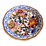 Gien france : assiette à dessert décor aux pivoines, peint à la main (1960)