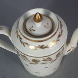 Antique coffee service: jug + 2 cups, old Paris porcelain, 19th century C657