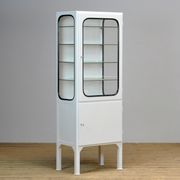 Vintage Iron And Glass Medical Cabinet, 1970s