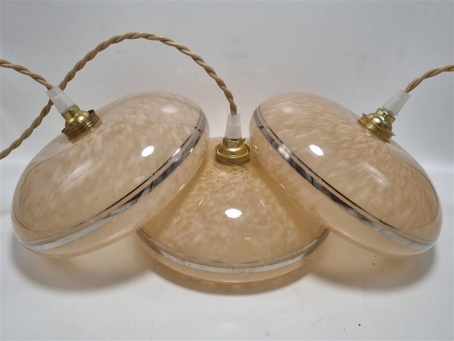 Trio of pink suspensions