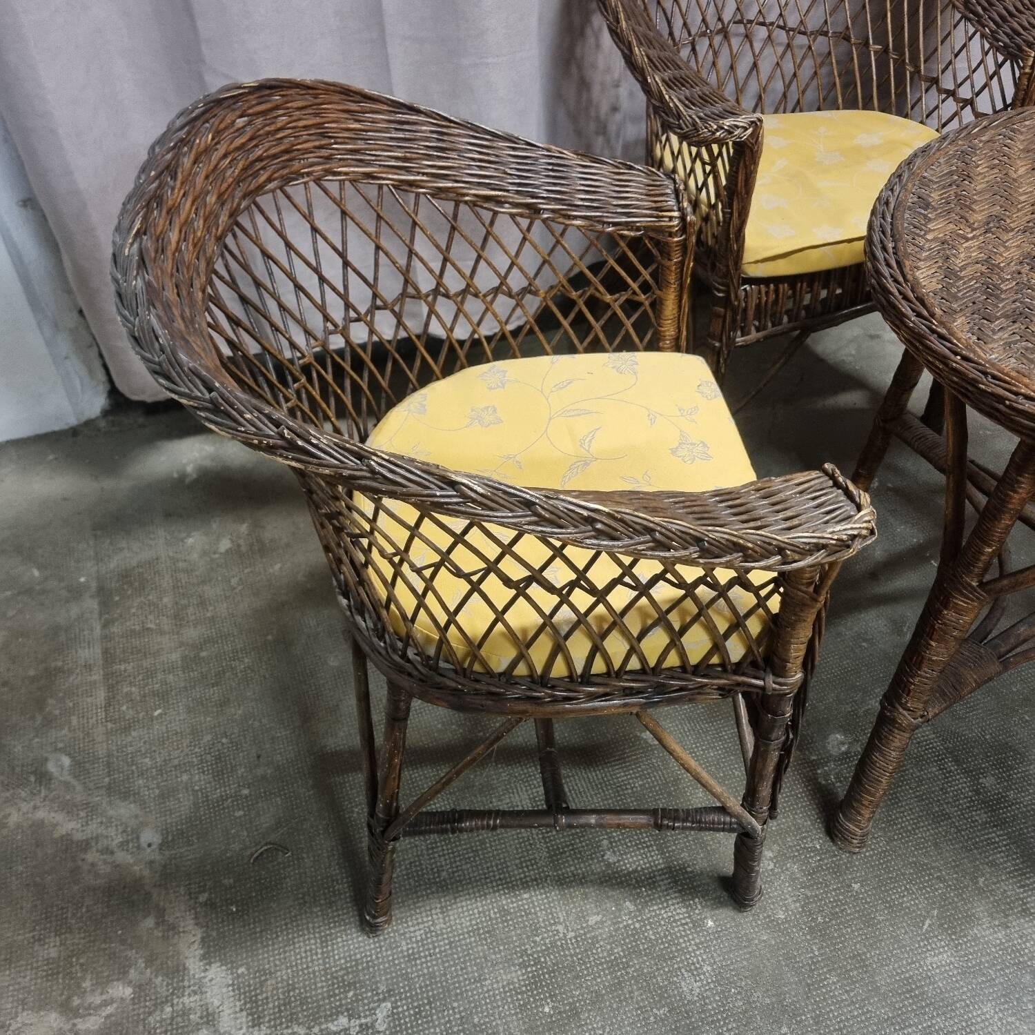 Dark rattan winter garden furniture