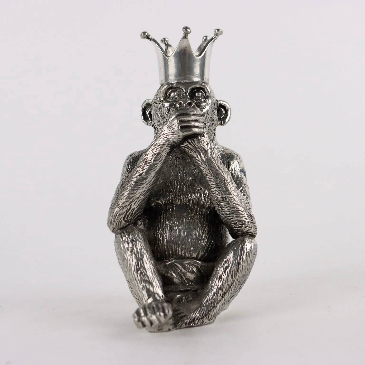 Vintage salt and pepper shaker set, design by Piero Figura, tin, 1980s-1990s.
