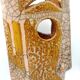 Vase visage en grès Raku