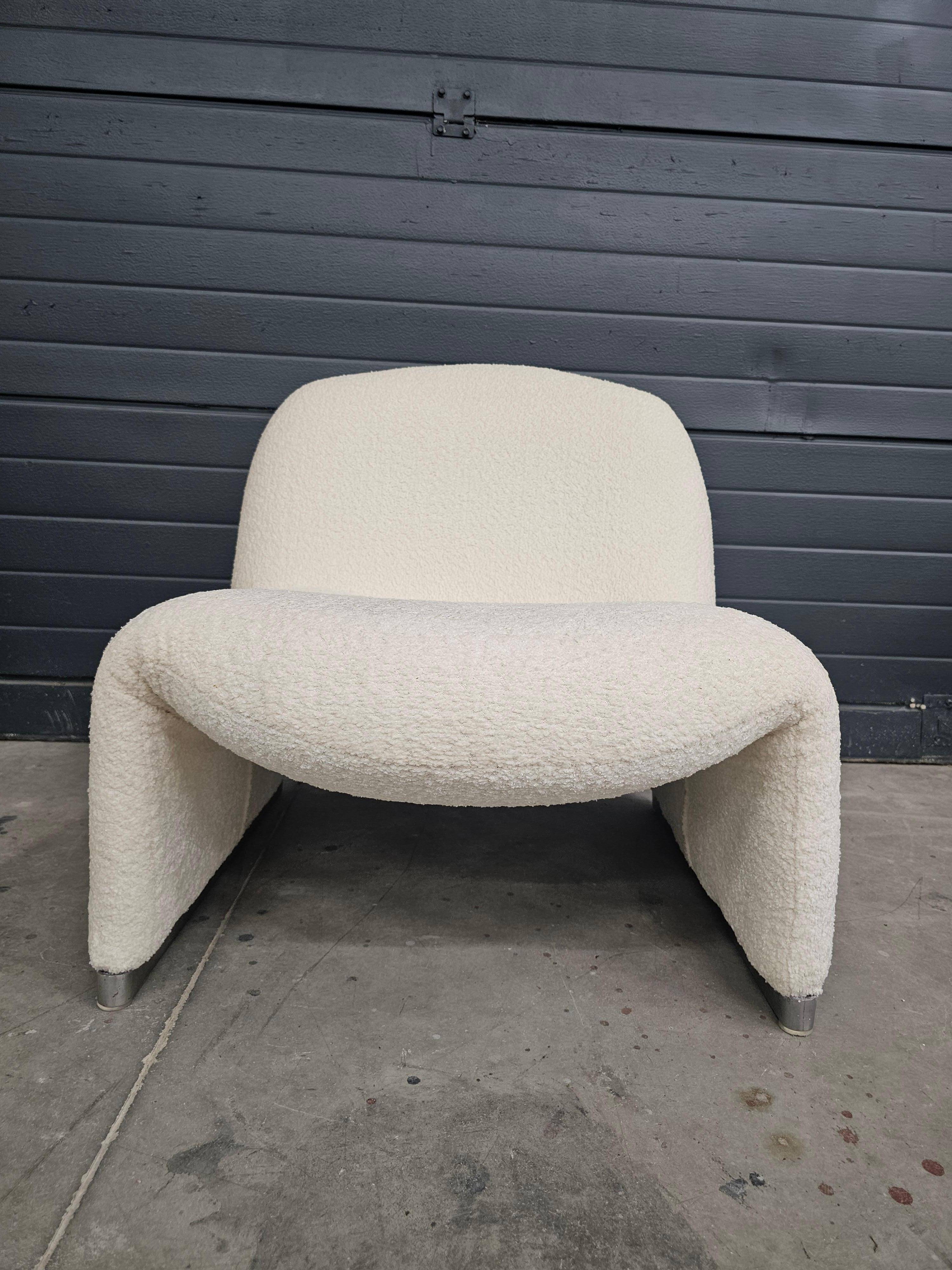 Fauteuil Alky en bouclé par Giancarlo Piretti pour Artifort