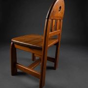 Dining Set of 5 Chairs and Table in Solid Wood - Brutalist, Wabi-Sabi, Japandi Style