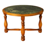 Table basse scandinave avec plateau en marbre