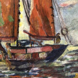 Marine table "The 3 sailboats"