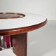 Dining table in walnut, laminate and steel by Silvio Coppola for Bernini, Italy.