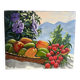 Panier de fruits exotiques, signé