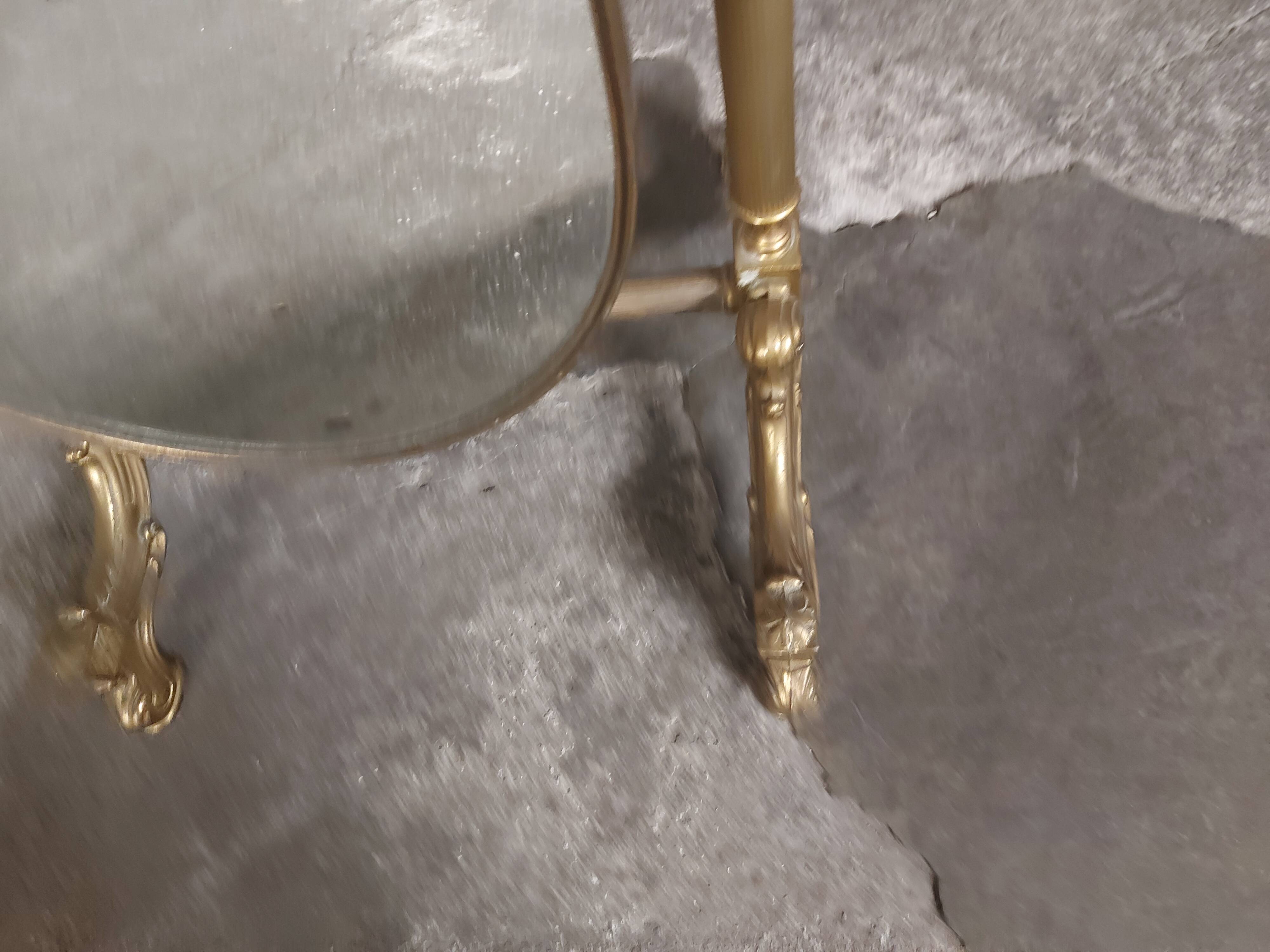 Psyche mirror in vintage gilded bronze