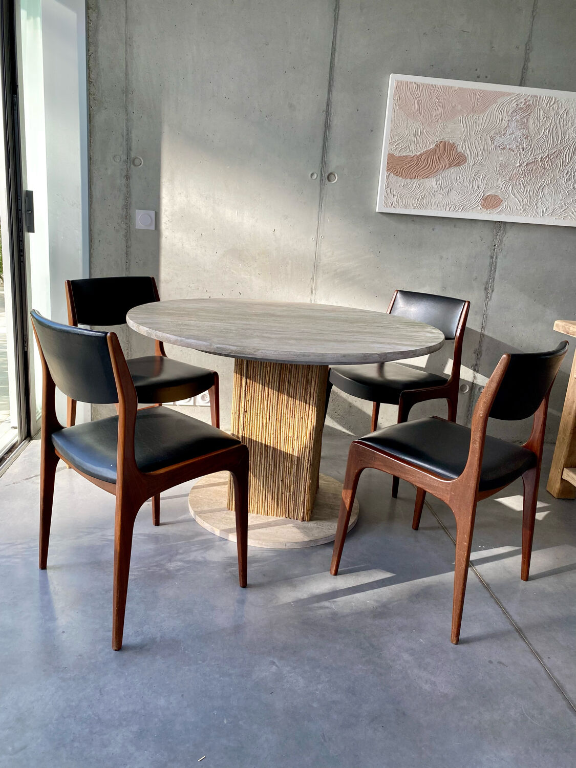 4 scandinavian teak chairs