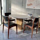4 scandinavian teak chairs