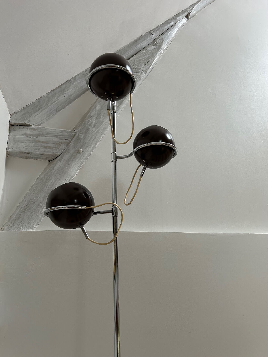 Chrome floor lamp Monix 3 vintage balls 1970