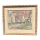 Original Swedish Oil on Canvas – “Gårdsmotiv” by Edvin Ollers – Signed