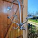 Chrome Metal Wall Coat Rack with Turnstile