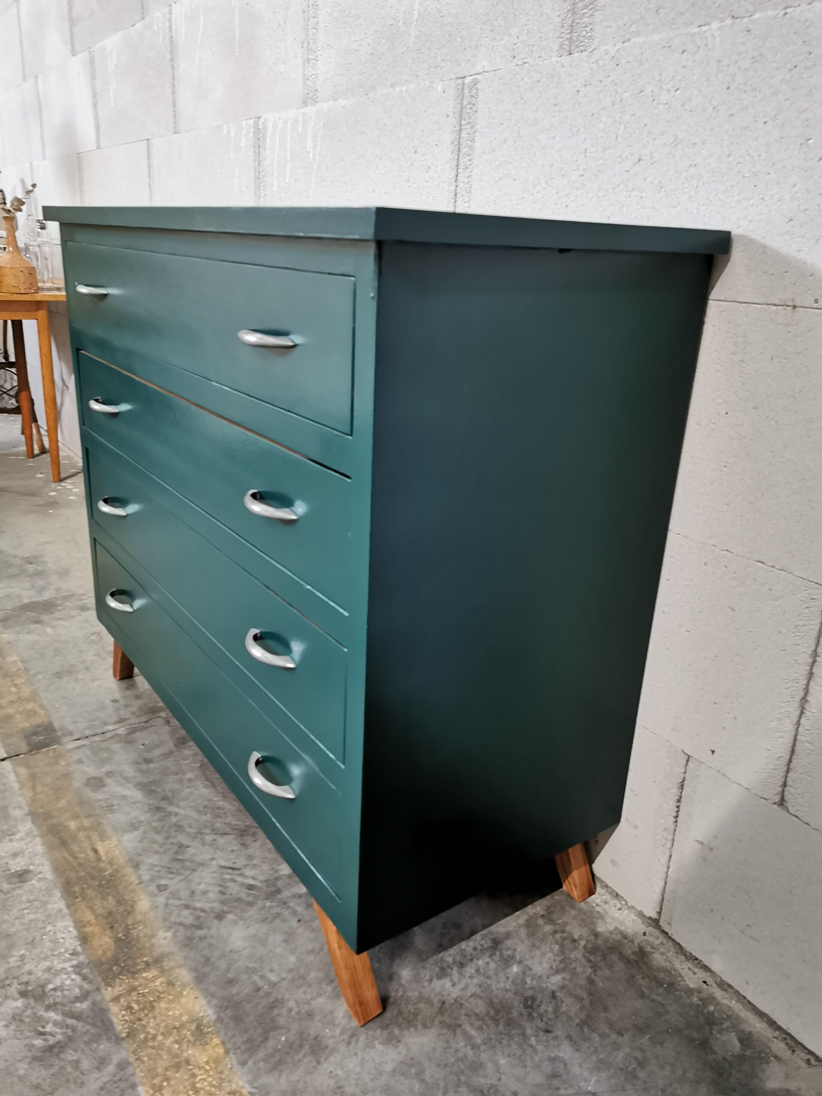 Chest of drawers vintage feet compass redesigned