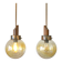Vintage pendant light set of 2 rustic copper hanging lamps Yugoslavia 1970