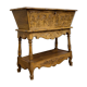 Bread trough / carved walnut – animated scene decoration – early 20th century