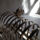 Taost door in silver metal