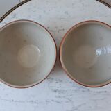 Duo of vintage sandstone salad bowls Made in France