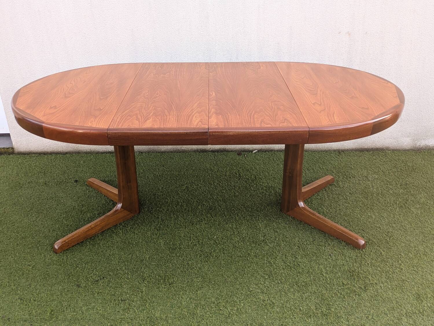 Baumann vintage dining table, solid wood, extensions