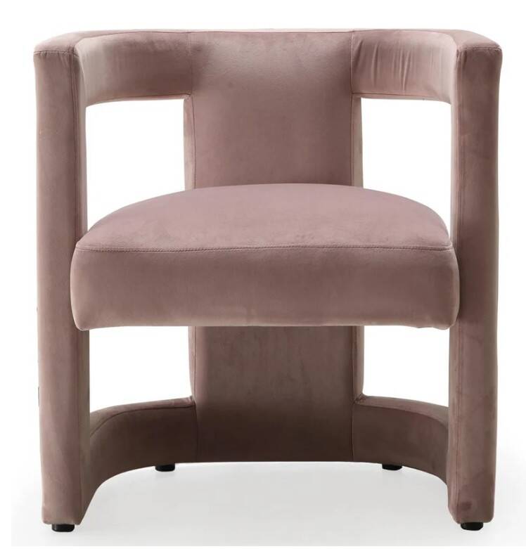 Fauteuil rose poudré
