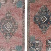 Set of 2 vintage handmade Turkish rugs 46x120 cm