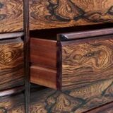 Scandinavian chest of drawers with 8 drawers in Rio rosewood