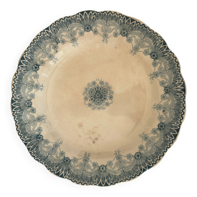 Assiette plate ancienne terre de fer  Choisy le roi hte boulenger et c