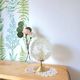 Vintage textured amber glass lamp - Space Age style