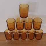 Lot 10 wine glasses Luminarc Cavalier amber