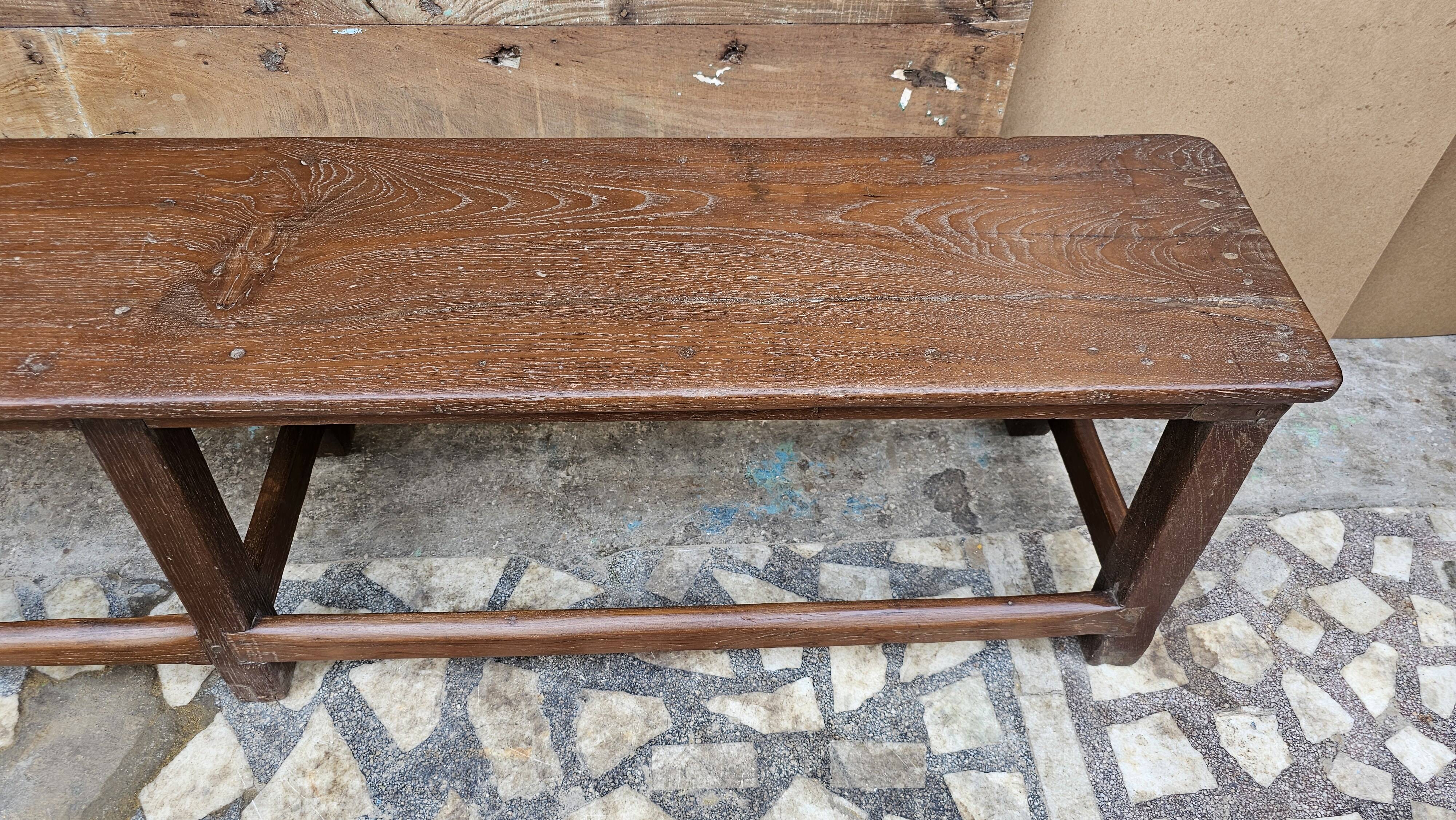 Old Burmese teak bench