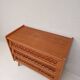 Vintage wood and rattan chest of drawers