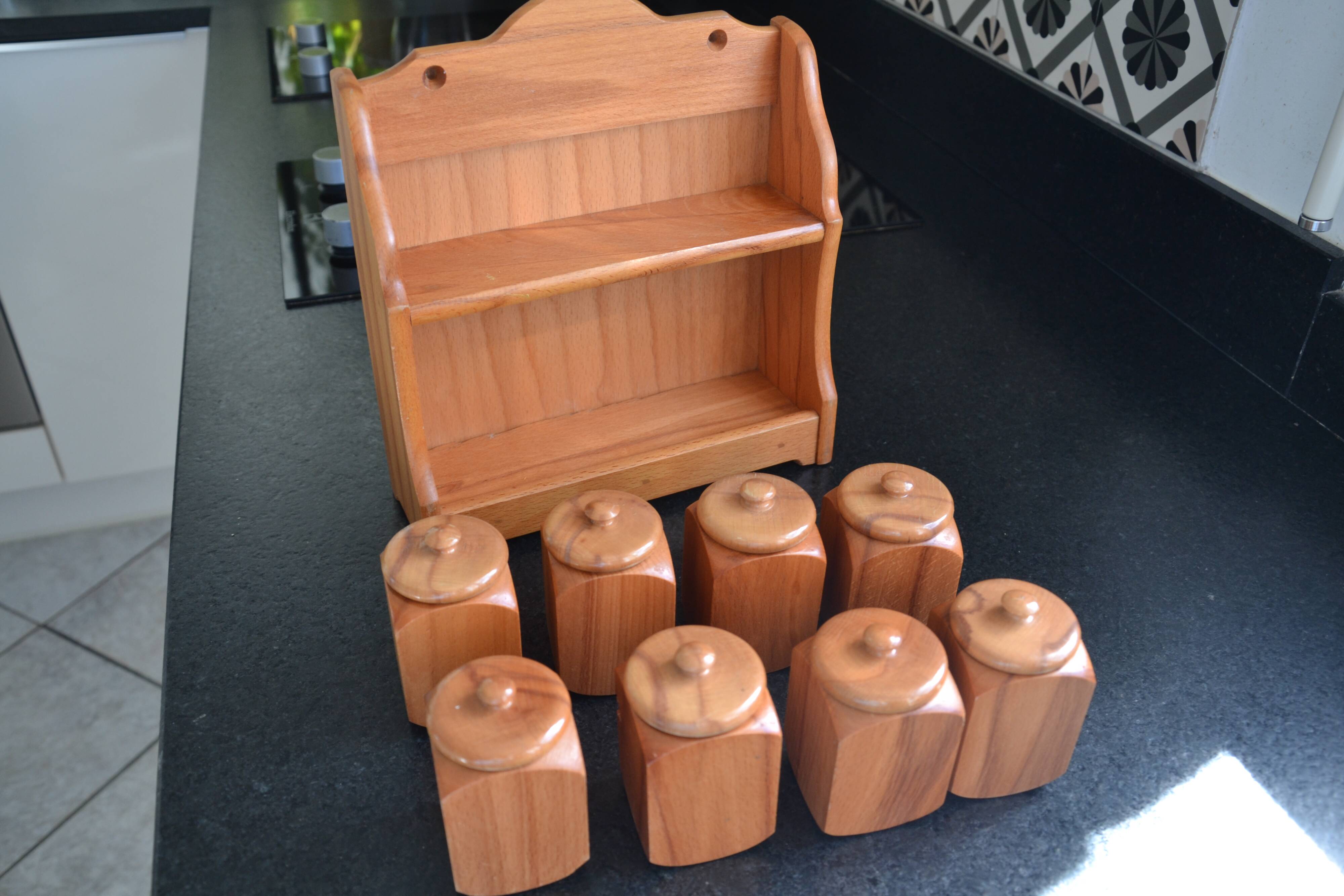 Wooden spice rack