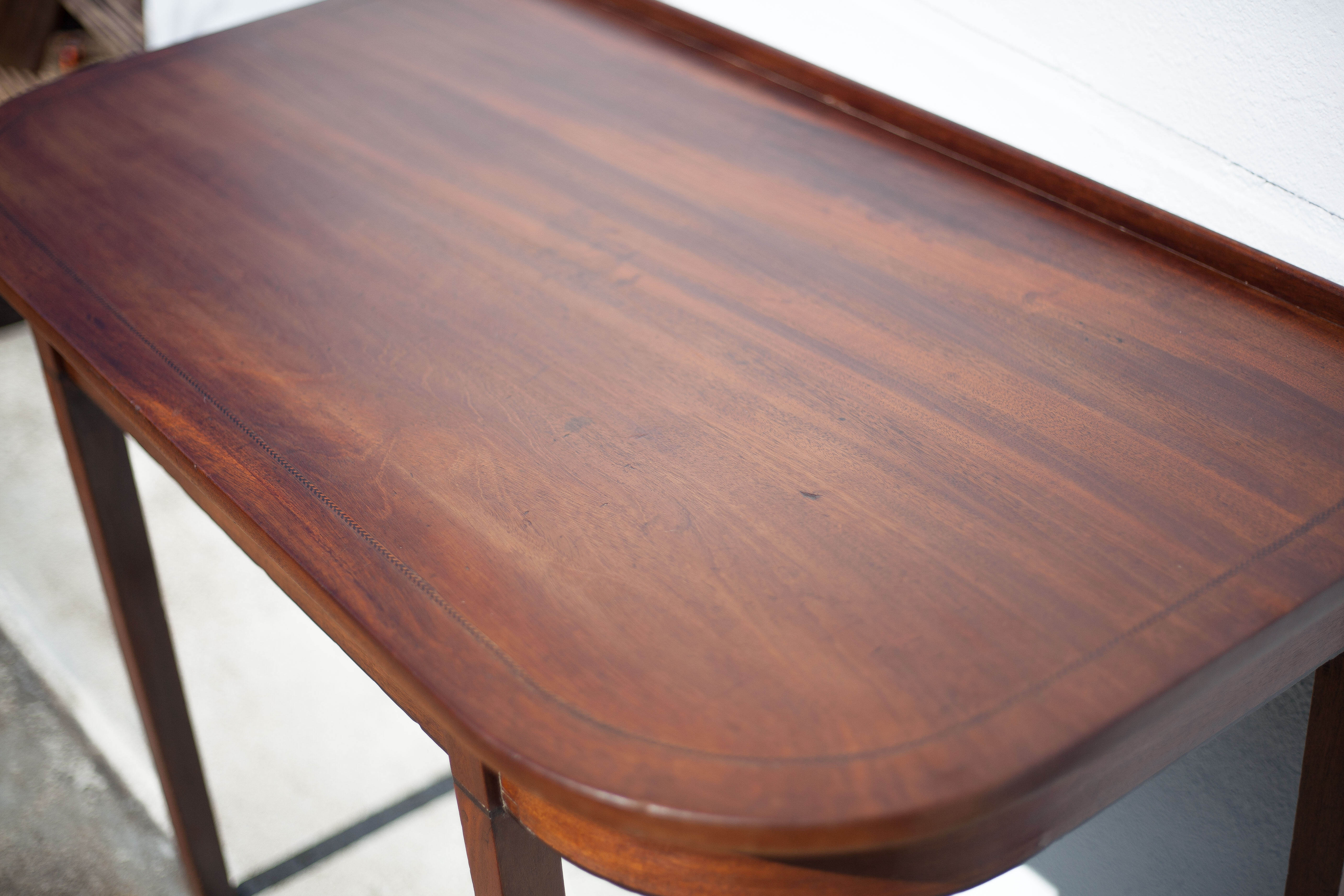 Wood console, marquetry, English furniture, James Reeve Ltd, wood furniture