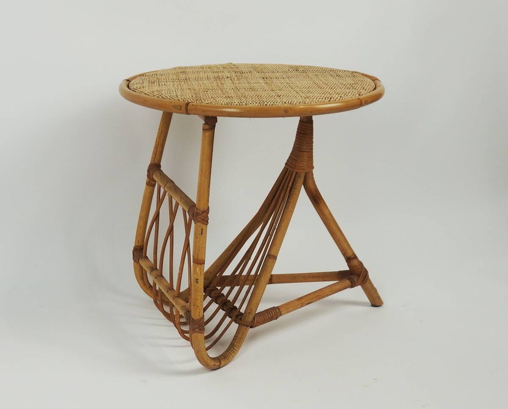 Rattan magazine table