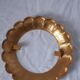 Vintage Limburg a610 gold textured diamond point glass ceiling light 1960s 1970s