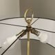 Vintage tripod side table lamp in brass from 1950 - 1960.