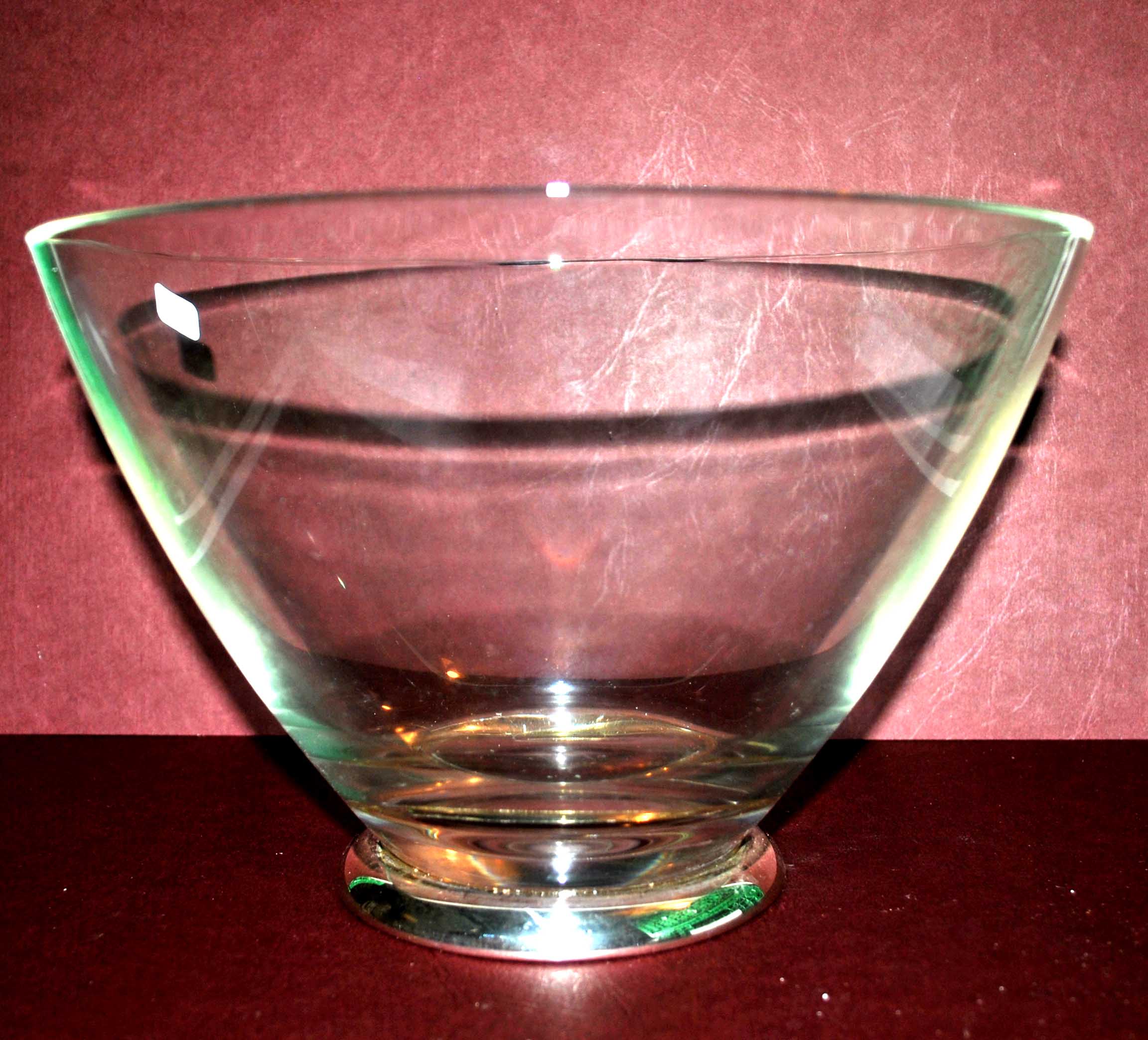 Lancel crystal bowl and silver frame - standing cup 25 x 16.5 cm