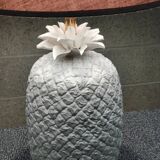 White earthenware pineapple lamp