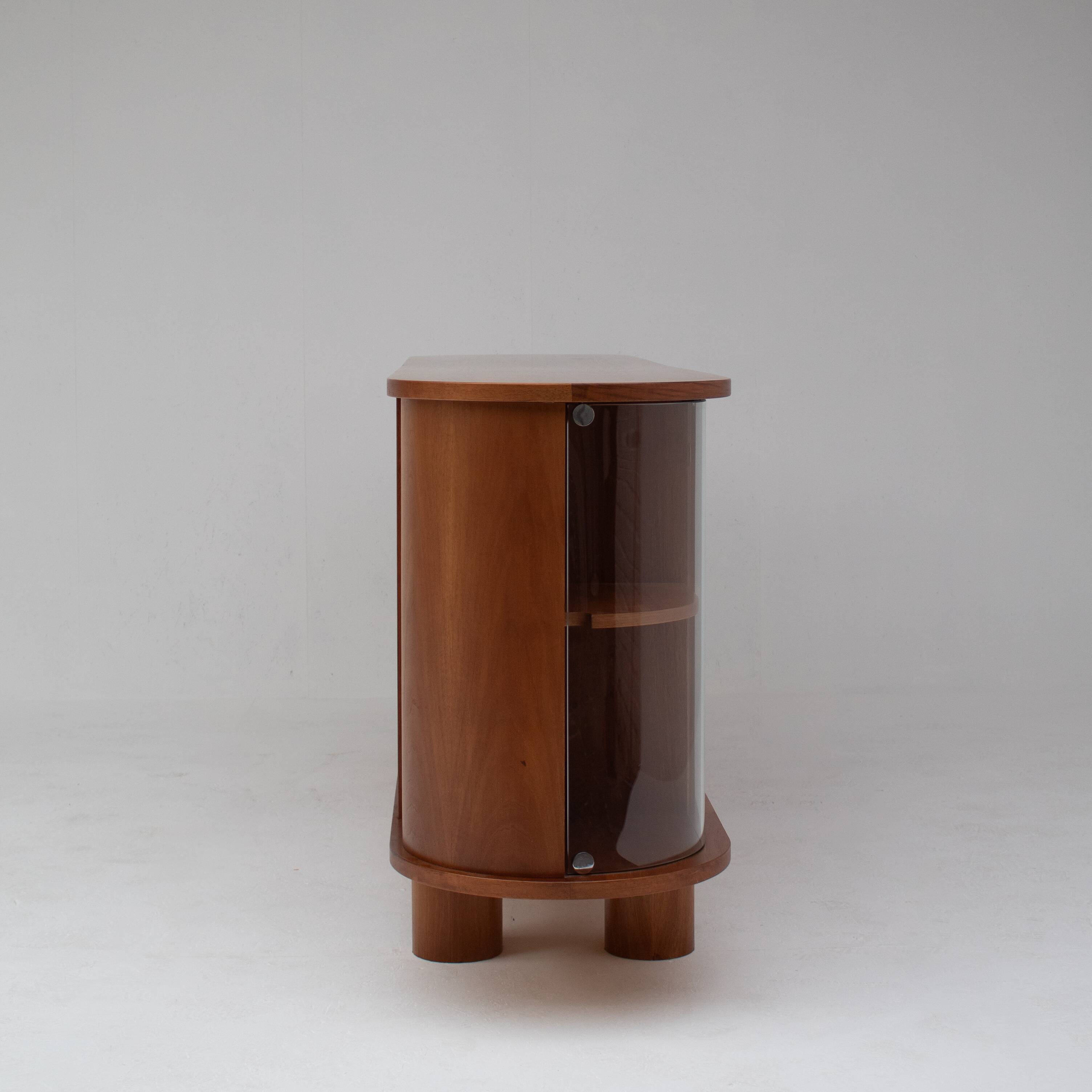 Architectural Teak Cabinet with Sculptural Legs 1970s